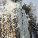 09.02.2021. Kielce. Lodospad na Skałce Geologów na Kadzielni / Wiktor Taszłow / Radio Kielce