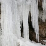 09.02.2021. Kielce. Lodospad na Skałce Geologów na Kadzielni / Wiktor Taszłow / Radio Kielce