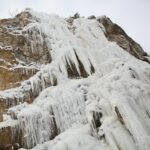 09.02.2021. Kielce. Lodospad na Skałce Geologów na Kadzielni / Wiktor Taszłow / Radio Kielce