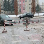 10.02.2021. Kielce. Zamknięta ulica Artwińskiego / Wiktor Taszłow / Radio Kielce