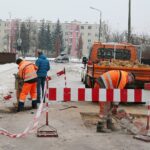 10.02.2021. Kielce. Zamknięta ulica Artwińskiego / Wiktor Taszłow / Radio Kielce