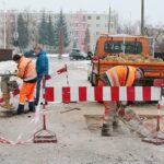 10.02.2021. Kielce. Zamknięta ulica Artwińskiego / Wiktor Taszłow / Radio Kielce