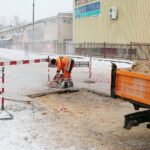 10.02.2021. Kielce. Zamknięta ulica Artwińskiego / Wiktor Taszłow / Radio Kielce