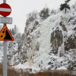 11.02.2021. Kielce. Lodospad na Kadzielni / Wiktor Taszłow / Radio Kielce