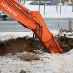 11.02.2021.Kielce. Awaria wodociągu na osiedlu Słoneczne Wzgórze / Wiktor Taszłow / Radio Kielce