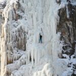 12.02.2021. Kielce. Lodospad na Skałce Geologów na Kadzielni / Wiktor Taszłow / Radio Kielce