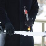 12.02.2021. Kielce. Lodospad na Skałce Geologów na Kadzielni / Wiktor Taszłow / Radio Kielce