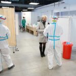 13.02.2021. Kielce. Pobieranie wymazów od wychowawców i pracowników żłobków i przedszkoli / Wiktor Taszłow / Radio Kielce