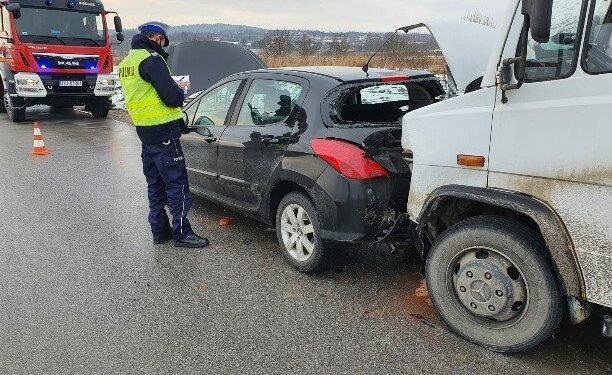 03.02.2021 Radlin. Wypadek / Policja