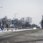 09.02.2021 Kielce. Zima na drogach. Ulica Łódzka / Robert Felczak / Radio Kielce