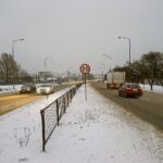 09.02.2021 Kielce. Zima na drogach. Ulica Łódzka / Robert Felczak / Radio Kielce