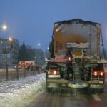 09.02.2021 Kielce. Zima na drogach. Ulica Warszawska / Robert Felczak / Radio Kielce