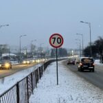 09.02.2021 Kielce. Zima na drogach. Ulica Łódzka / Robert Felczak / Radio Kielce