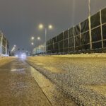 09.02.2021 Kielce. Zima na drogach. Ulica 1 Maja / Robert Felczak / Radio Kielce