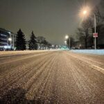 09.02.2021 Kielce. Zima na drogach. Ulica Warszawska / Robert Felczak / Radio Kielce