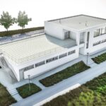 Starachowice. Wizualizacja budynku zaplecza sportowego przy stadionie miejskim / UM Starachowice