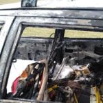 04.03.2021. Wrzosówka. Pożar samochodu / OSP KSRG Małogoszcz/Facebook