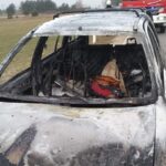 04.03.2021. Wrzosówka. Pożar samochodu / OSP KSRG Małogoszcz/Facebook