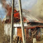 06.03.2021. Cząstków. Pożar domu / OSP Stara Słupia