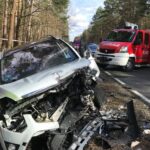 14.03.2021 Przybyszowy. Wypadek na drodze krajowej nr 42 / OSP KSRG Ruda Maleniecka