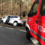 14.03.2021 Przybyszowy. Wypadek na drodze krajowej nr 42 / OSP KSRG Ruda Maleniecka