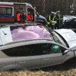 14.03.2021 Przybyszowy. Wypadek na drodze krajowej nr 42 / OSP KSRG Ruda Maleniecka