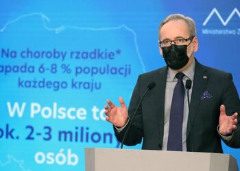 01.03.2021. Warszawa. Minister zdrowia Adam Niedzielski podczas konferencji prasowej przestawił założenia Narodowego Planu dla Chorób Rzadkich / Tomasz Gzell / PAP