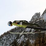 25.03.2021. Kamil Stoch podczas serii próbnej przed zawodami Pucharu Świata w skokach narciarskich w słoweńskiej Planicy / Grzegorz Momot / PAP