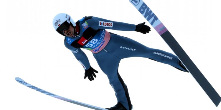 26.03.2021. Planica, Słowenia. Piotr Żyła podczas zawodów Pucharu Świata w skokach narciarskich / Grzegorz Momot / PAP