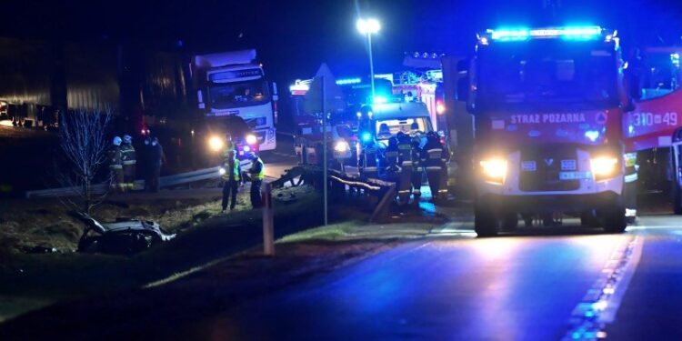 27.03.2021 Rudzienko. Tragiczny wypadek / Przemysław Piątkowski / PAP