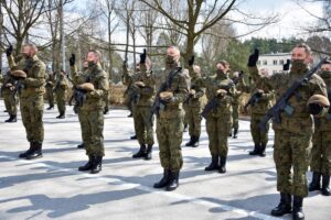 28.03.2021 Kielce. Przysięga żołnierzy WOT / ppor. OT Daniel Woś / 10. ŚBOT