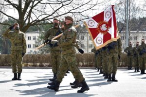 28.03.2021 Kielce. Przysięga żołnierzy WOT / ppor. OT Daniel Woś / 10. ŚBOT