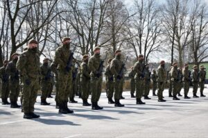 28.03.2021 Kielce. Przysięga żołnierzy WOT / ppor. OT Daniel Woś / 10. ŚBOT