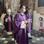 22.03.2021 Sandomierz. Msza za maturzystów w katedrze pod przewodnictwem biskupa Krzysztofa Nitkiewicza / Grażyna Szlęzak-Wójcik / Radio Kielce