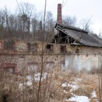 23.01.2021. Doły Biskupie. Ruiny fabryki tektury / Robert Felczak / Radio Kielce
