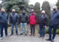 02.03.2021. Sędziszów. Pracownicy Fabryki Kotłów Sefako oddali osocze. Na zdjęciu (od lewej): Radosław Knapik, Robert Cieśliński, Łukasz Blin, Marek Gębka, Marek Jaworski i Michał Zagórski / Ewa Pociejowska-Gawęda / Radio Kielce