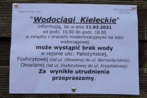 11.03.2021. Kielce. Prace modernizacyjne na sieci wodociągowej w rejonie ulic: Pallotyńskiej, Fosforytowej i Ołowianej / Piotr Kwaśniewski / Radio Kielce