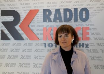 28.03.2021. Kielce. Polonijne Radio Kielce. Na zdjęciu: Magdalena Dul / Piotr Kwaśniewski / Radio Kielce