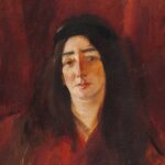 „Portret kobiety w czerwieni” - fragment, Autor: Konrad Krzyżanowski / Muzeum Narodowe w Kielcach