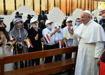 Wizyta papieża Franciszka w Iraku / EPA/VATICAN MEDIA HANDOUT HANDOUT EDITORIAL USE ONLY/NO SALES