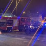 24.03.2021 Kielce. Kolizja na skrzyżowaniu al. IX Wieków Kielc, ul. Sandomierskiej, Źródłowej i al. Solidarności / Piotr Kwaśniewski / Radio Kielce