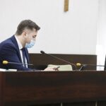 18.03.2021. Kielce. Sesja Rady Miasta Kielce. Na zdjęciu: Kamil Suchański - przewodniczący Rady Miasta Kielce / Jarosław Kubalski / Radio Kielce