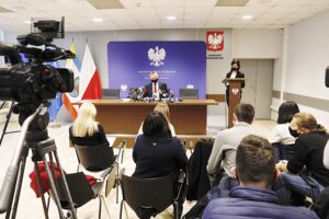 16.03.2021. Kielce. Konferencja prasowa wojewody dotycząca aktualnej sytuacji epidemicznej w województwie świętokrzyskim / Jarosław Kubalski / Radio Kielce