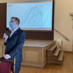 03.03.2021 Sandomierz. Spotkanie dotyczące terenów zalewowych. Na zdjęciu - Robert Żurawski - Wody Polskie w Warszawie, Krajowy Zarząd Gospodarki Wodnej / Grażyna Szlęzak-Wójcik / Radio Kielce