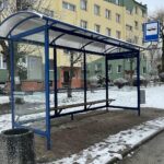 05.03.2021. Jędrzejów. Nowe wiaty przystankowe / Ewa Pociejowska-Gawęda / Radio Kielce