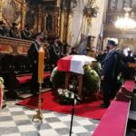 01.03.2021. Skalbmierz. Pogrzeb Dariusza Wojtasika, prezesa jednostki OSP / Marta Gajda / Radio Kielce