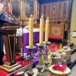 01.03.2021. Skalbmierz. Pogrzeb Dariusza Wojtasika, prezesa jednostki OSP. Na zdjęciu: Marcin Oziębło – komendant KP PSP w Kazimierzy Wielkiej / Marta Gajda / Radio Kielce