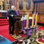 01.03.2021. Skalbmierz. Pogrzeb Dariusza Wojtasika, prezesa jednostki OSP. Na zdjęciu: Marek Juszczyk - burmistrz Skalbmierza / Marta Gajda / Radio Kielce