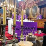 01.03.2021. Skalbmierz. Pogrzeb Dariusza Wojtasika, prezesa jednostki OSP. Na zdjęciu: Jan Nowak – prezes Zarządu Powiatowego Związku OSP RP / Marta Gajda / Radio Kielce