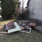 27.03.2021. Złota. Budynek banku po pożarze / Marta Gajda / Radio Kielce